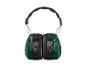Casque anti-bruit vert avec bandeau rembourré noir