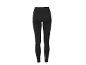Zwarte sportlegging met reflecterende details, achteraanzicht.