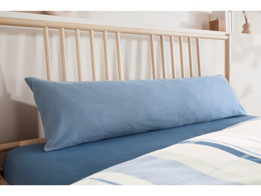 LIVARNO home Flanellen hoes voor zijslaapkussen, 40 x 145 cm