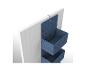 Wandorganizer: drie blauwe gevlochten manden.