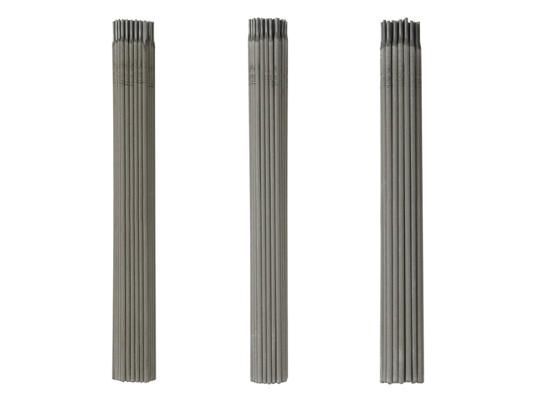Drie bundels lasstaafjes voor het lassen.