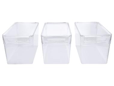 SILVERCREST® Organisateurs de réfrigérateur avec couvercle, 3 pièces