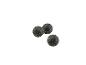 Zwarte massageballen, één dubbele en één enkele