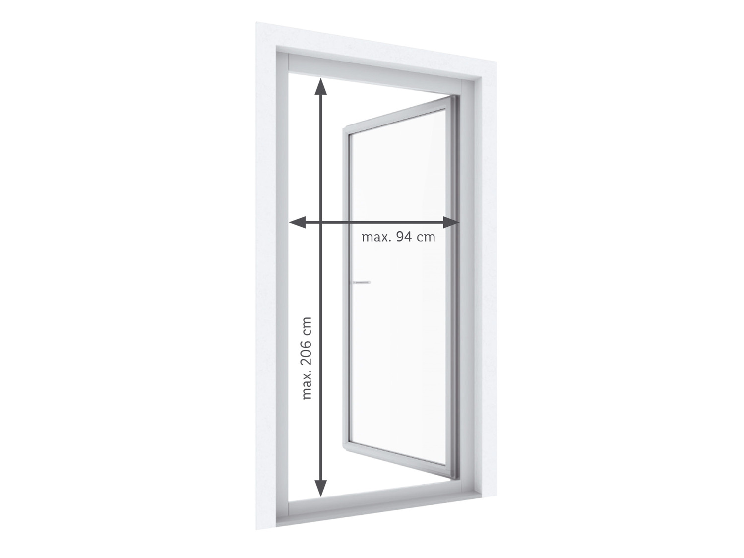 LIVARNO home Aluminium vliegendeur, 100 x 210 cm