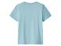 T-shirt bleu clair à manches courtes, vue de dos.