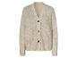 Beige gebreide cardigan met zakken