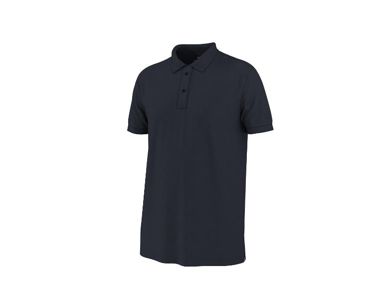 Donkerblauw poloshirt met korte mouwen