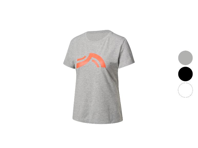 T-shirt gris à manches courtes avec logo orange.