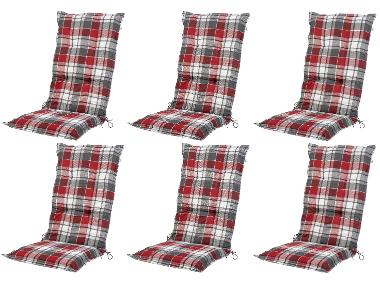 LIVARNO home Lot de 6 coussins pour chaise de jardin, 120 x 50 cm
