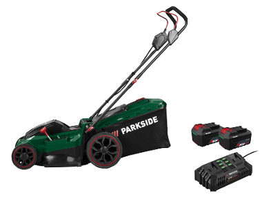 Tondeuse à gazon sans fil 40 V PARKSIDE® PRMA40 avec deux batteries 4 Ah et chargeur double