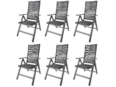 Lot de 4 chaises de jardin en aluminium LIVARNO home