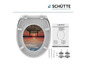 Toiletzitting met zonsondergang afbeelding en montage-instructies.
