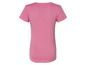 Een roze T-shirt met korte mouwen.