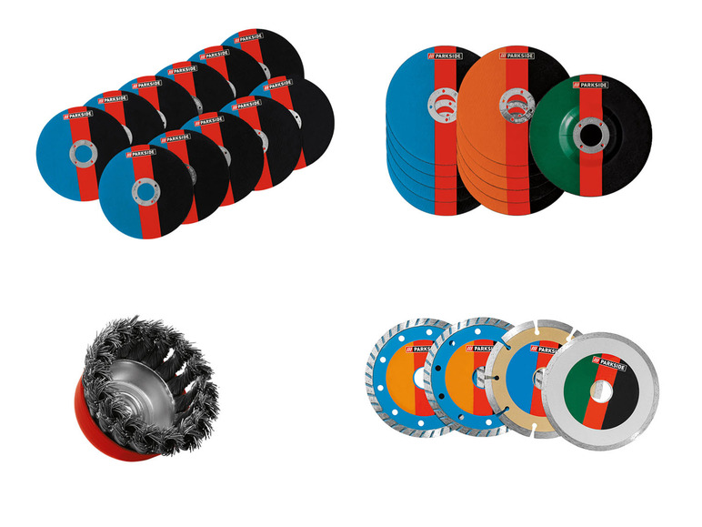 Disques et lames de Parkside pour le meulage et la coupe