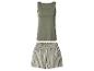 Ensemble pyjama d'été avec débardeur vert et short rayé
