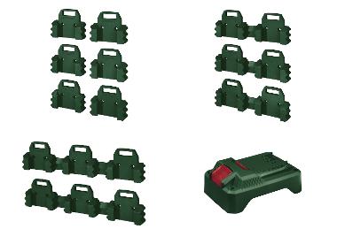 PARKSIDE® Set de supports muraux pour batteries ou visseuse sans fil