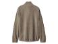 Sweat-shirt polaire marron avec col montant et manches raglan