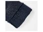 Manchette de sweat-shirt bleu foncé avec intérieur moelleux.