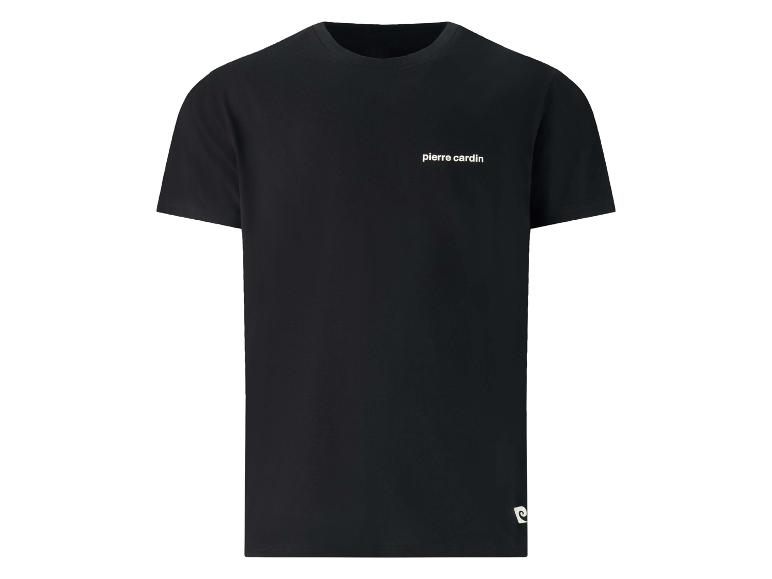 Zwart T-shirt met korte mouwen en een klein wit logo op de borst.