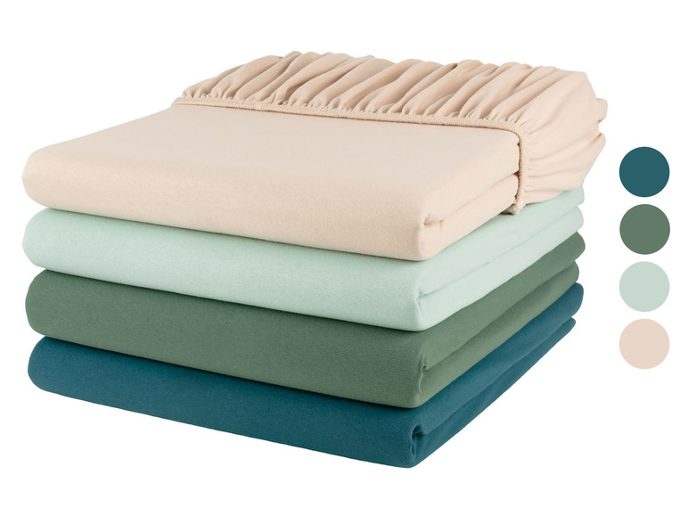 Aller en mode plein écran LIVARNO home Drap-housse en jersey bi-élastique, 140-160 x 200 cm - Photo 1