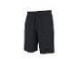 Zwarte heren sportshorts met elastische tailleband en trekkoord.