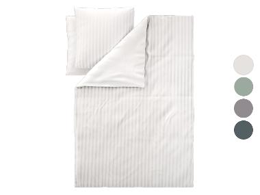 LIVARNO® Housse de couette de luxe en satin, mélange coton‑bambou, 260 x 240 cm
