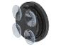 Horloge noire avec ventouses.