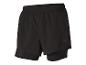 Zwarte Crivit sport shorts, met dubbele laag.