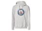 Sweat à capuche gris clair avec un motif de voilier et l'inscription 'OCEAN IS CALLING SAILING VOYAGER'.