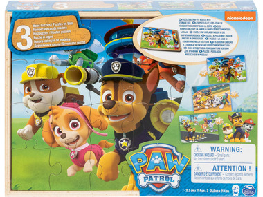 Spinmaster 3-in-1 houten puzzel Paw Patrol, 24 stukjes