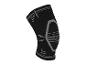 Zwarte compressie kniebrace met grijze details voor sport