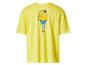 T-shirt jaune avec grand imprimé de crème glacée et cerise, avec logo Lidl.