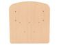 Houten achterwand met gaten voor bevestiging.
