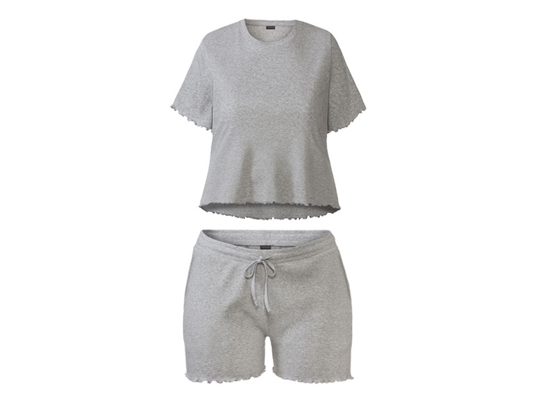 Ga naar volledige schermweergave: esmara® Geribbelde zomerpyjama van een katoenmix - afbeelding 8