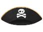 Zwarte piratenhoed met witte schedel en gekruiste botten