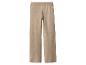 Beige gebreide wijde broek