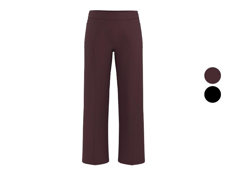 Bordeauxrode wijde broek met twee kleuropties: bordeaux en zwart.