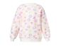 Sweat-shirt blanc avec imprimé de fleurs et de cœurs pastel