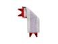 Chiffon microfibre pour balai avec attache en plastique rouge.
