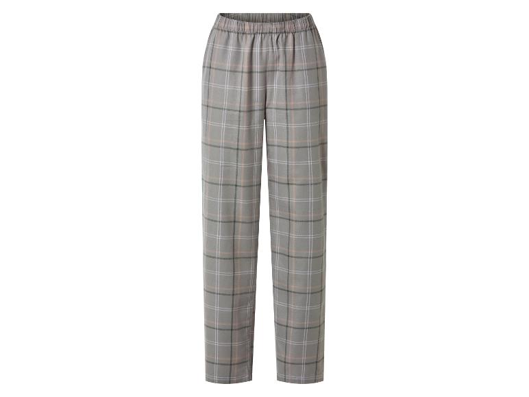 Pantalon à carreaux gris avec taille élastique
