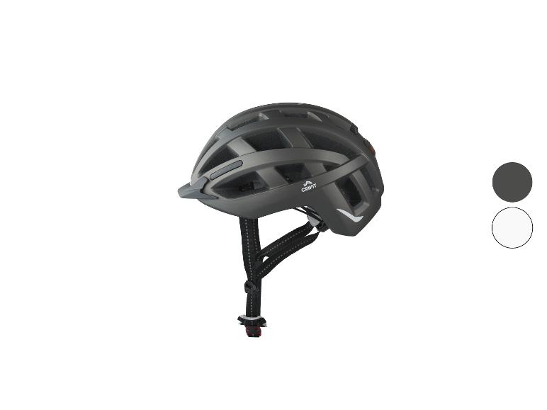 Casque de vélo Crivit gris foncé.