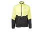 Veste de sport jaune fluo et noire avec fermeture éclair