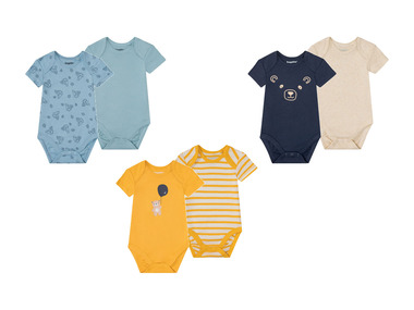 lupilu® Set van 2 biokatoenen body's met korte mouwen