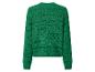 Pull vert pour femme avec motif ajouré, vue de dos
