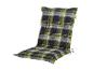 Coussin de chaise à carreaux vert, gris et blanc