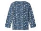 Blauw kinder T-shirt met lange mouwen en dinosaurusprint