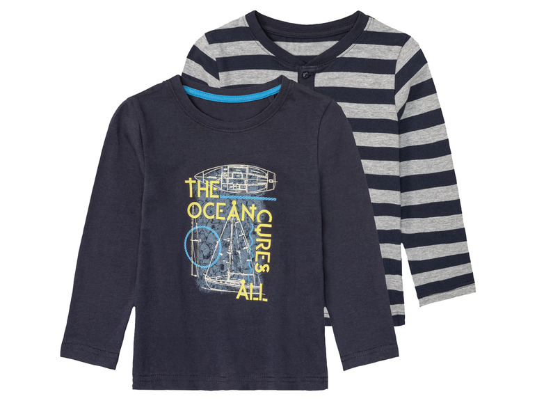 Ga naar volledige schermweergave: lupilu® Set van 2 shirts met lange mouwen - afbeelding 2