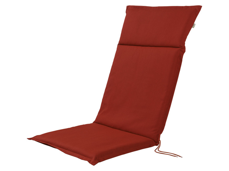 Rode tuinstoel kussen met rugleuning