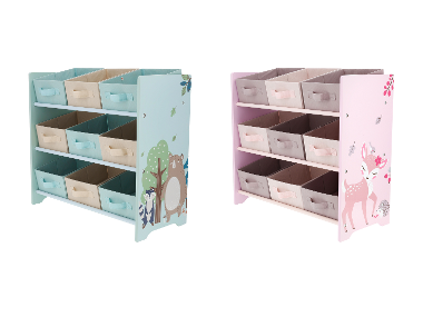 LUPILU® Meuble de rangement pour enfants avec 9 boîtes