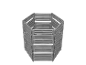 Compostage hexagonal en plastique noir, idéal pour le jardin.